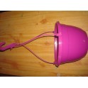 lot de 3 suspensions 25 cm violettes+crochets