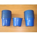 Lot de 25 pots de 10,5cm couleur bleu