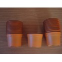 25 pots de 10,5 cm couleur orange