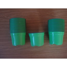 25 pots de 9 cm de couleur vert anis