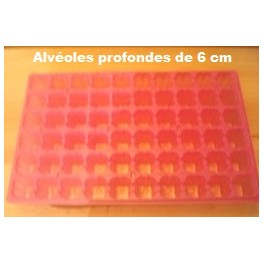 5 plaques roses 60 alvéoles 6cm de profondeur