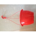 lot de 3 suspensions 25 cm rouges + crochets